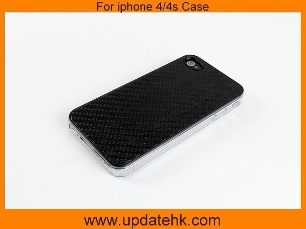 Carbon Fiber Leather case for iphone 4/4s 4
