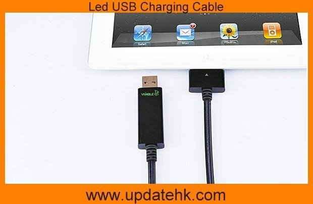 Led USB Charging Cable for ipod, iphone,ipad 5