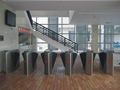 Retractable flap barrier turnstile