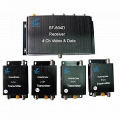 4CH Video Transceiver with Data RS485 Signal Transmission for Monitoring System 