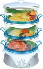 3 layers large plastic electric food steamer
