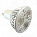 High power led gu10 dimmable 3x1W