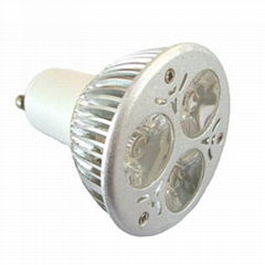 High power led gu10 dimmable 3x1W  