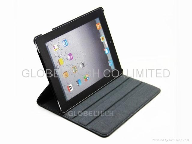 iPad 2/ new iPad 360 Degree Rotated PU hard case 3