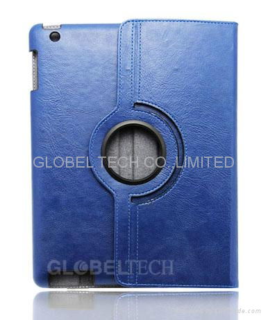 iPad 2/ new iPad 360 Degree Rotated PU hard case 4