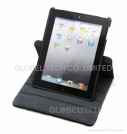 iPad 2/ new iPad 360 Degree Rotated PU hard case 5