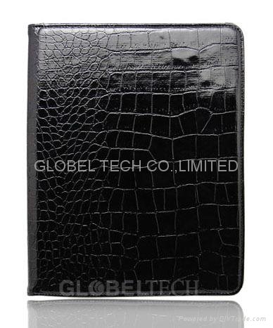 iPad 2/ new iPad 360 Degree Rotated leather case -Crocodile 5