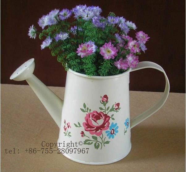 Wow! Cute Metal Watering Can-shaped Graden Watering Can small flower pot desktop