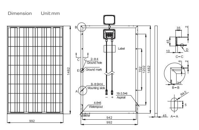 215w polycrystalline solar panel with high efficiency 2