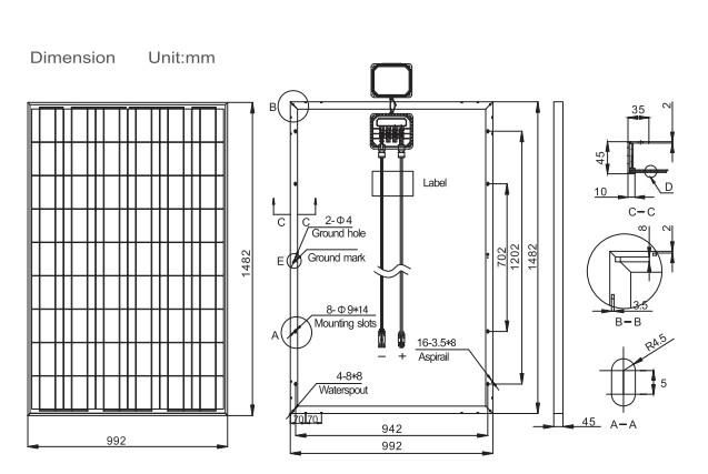 220w polycrystalline solar panel with high efficiency 2