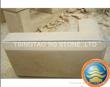 Beige sandstone corner stone