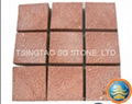 Red sandstone paving stone