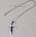 rosary necklace,steel cross, christmas cross pendant, jewelry cross 