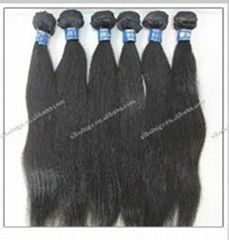 Peruvian virgin human hair weave,100% human hair natural color can be dyed with 