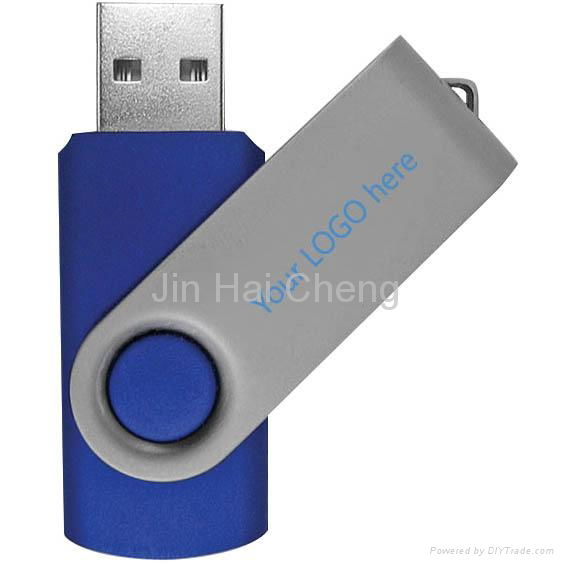 Swivel USB Flash Drive Disk with Company Logo 