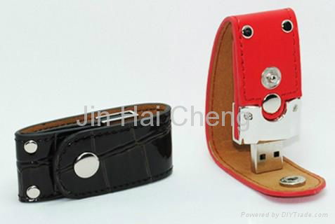 hot sale Leather USB Flash Drive with high quality 2