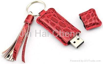 hot sale Leather USB Flash Drive with high quality 3