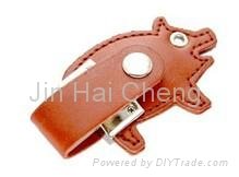 hot sale Leather USB Flash Drive with high quality 4