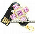 popular Jewelry love Gifts USB Pen Drive with diamonds 2