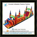 plastic inflatable slide outdoor games 