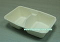 600ml Biodegradable Bagasse Disposable Bento Lunch Boxes 1