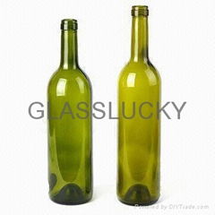 Green Glass Bottles for Red Wine and Oil