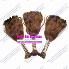 Double Drawn Human Hair Material Bulk