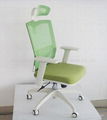 White Office Chair with Headrest 1