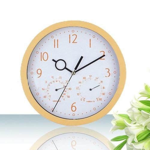 The temperature and humidity plastic wall clock 3