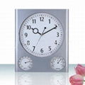 The temperature and humidity plastic wall clock 4