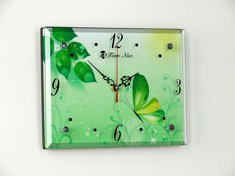 MDF wu kuang painting glass clock 3
