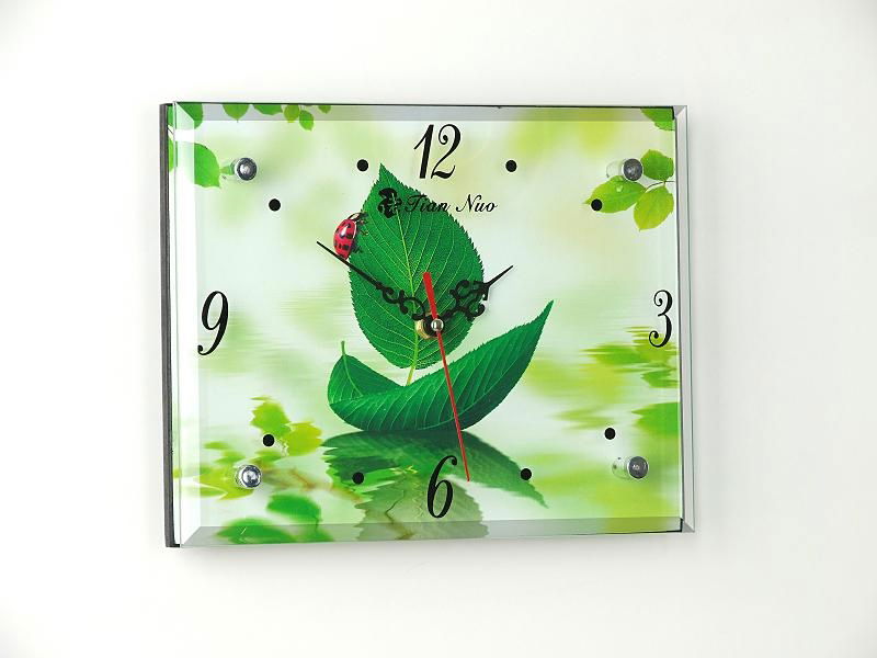 MDF wu kuang painting glass clock 4