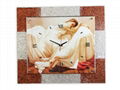 MDF European gold silver glass clock