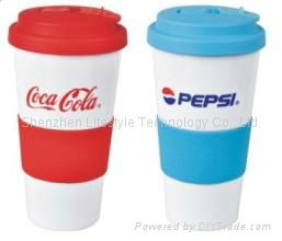 550ml double walls color changing PP sippy mug 3