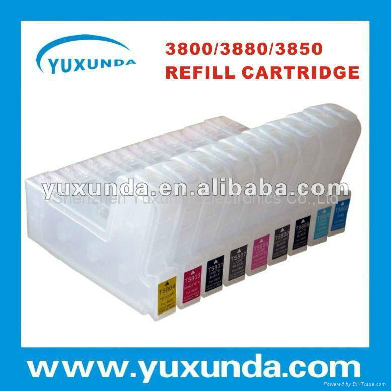 large format printer empty refillable ink cartridge for epson3800
