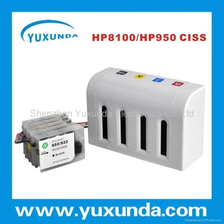 reliable ciss for HP8100 inkjet printer in four colors with competitive price 4