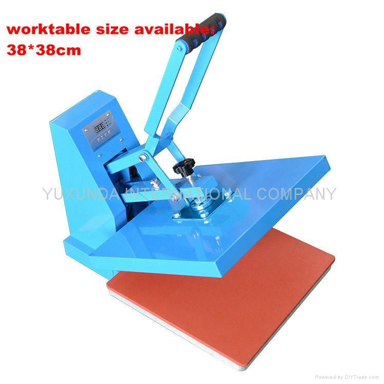 blue color heat press machine with high presure-2 for diy t-shirt printing 5