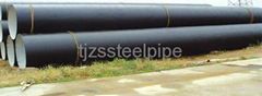 Black 3PE Coating Steel Pipe Used in Transport Oil or Water