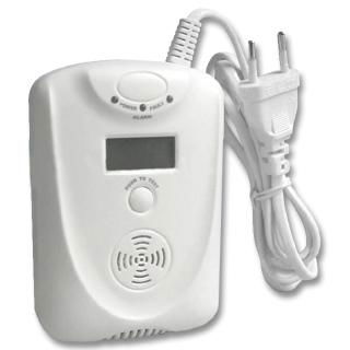 AC Powered LCD Display Carbon Monoxide Detector 