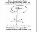 PJS316(Glass Laptop Stand with Metal Frame) 2