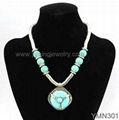 Fashion Chunky Turquoise Necklace 1