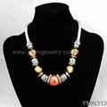 2012 New Fashion Chunky Glass Necklace 