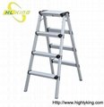 Aluminium foldable Double side ladder stool(HD-104) 