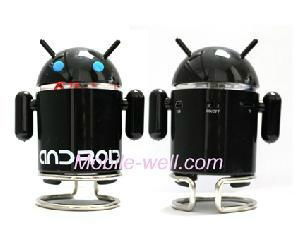 Android black cute robots speaker