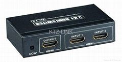 HDMI 3D switcher 2*1 2 inputs 1 output support 3d 1080P