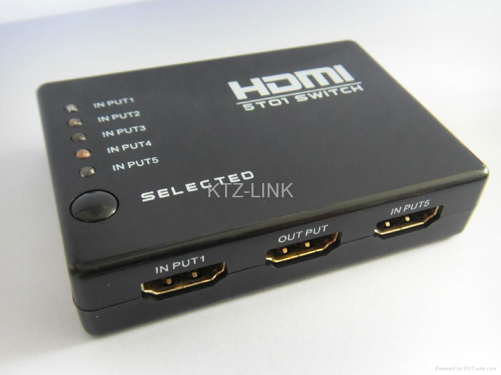 3D HDMI 5*1 Matrix with Plastic shell 3