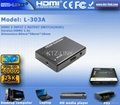 3 in 1 out HDMI Switcher with CE FCC Certificates support 1080P 2