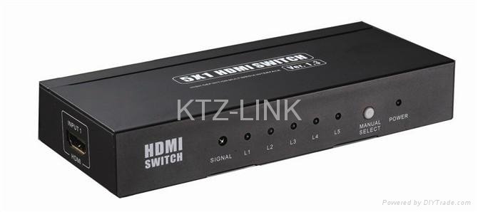 MINI HDMI Switcher 5 to 1 3D supported 5 in 1 out 2