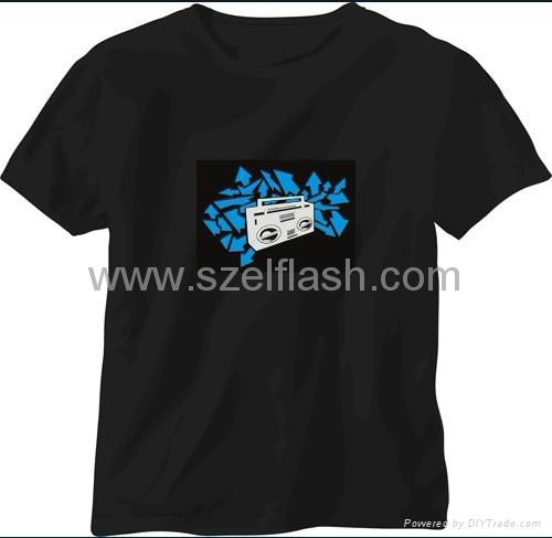 flashing music t-shirt