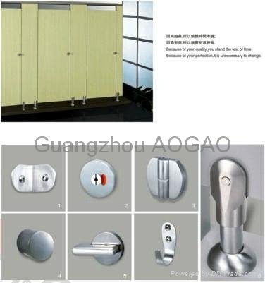 compact laminated toilet partitions with stainless steel accessories 2